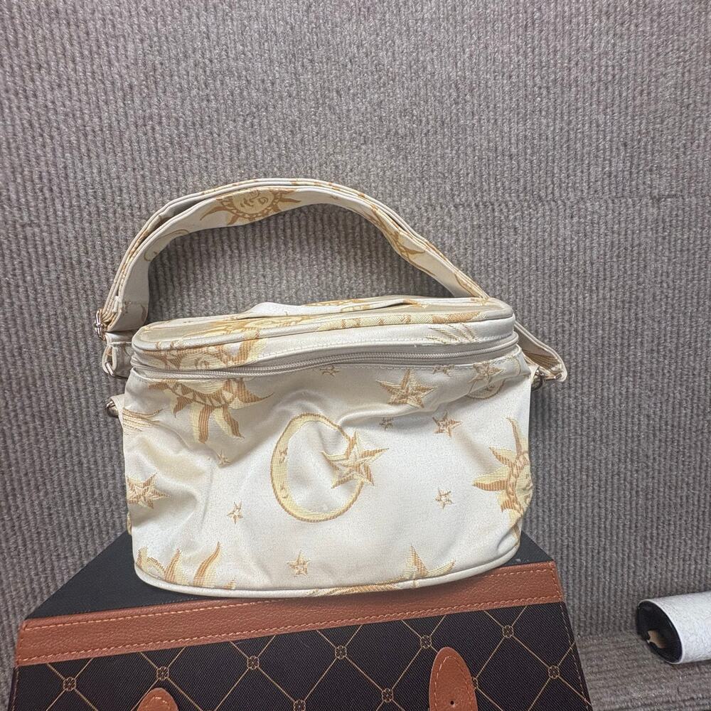 Vintage 90’s Celestial Train Case With Strap Sun Moon